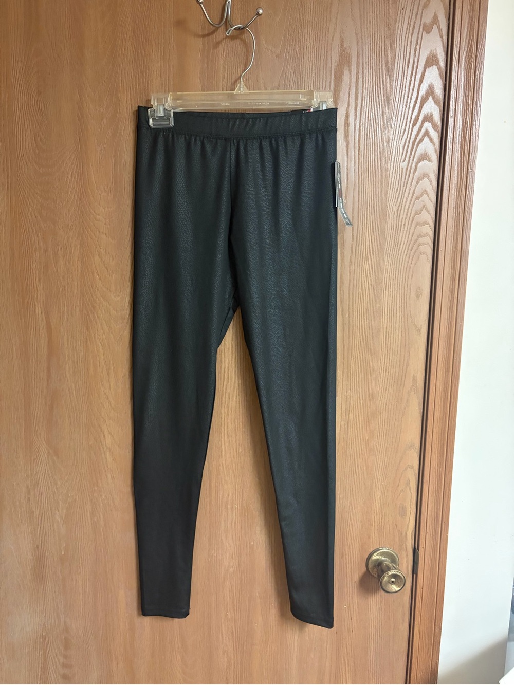 Eye Candy Women’s Small Black Pebbled Faux Leather Leggings NWT $30
